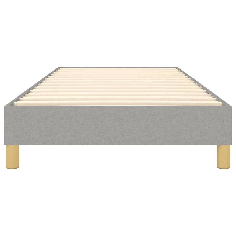 Sommier à lattes sur pieds cadre de lit 90x190 cm tissu gris clair TDL0207162