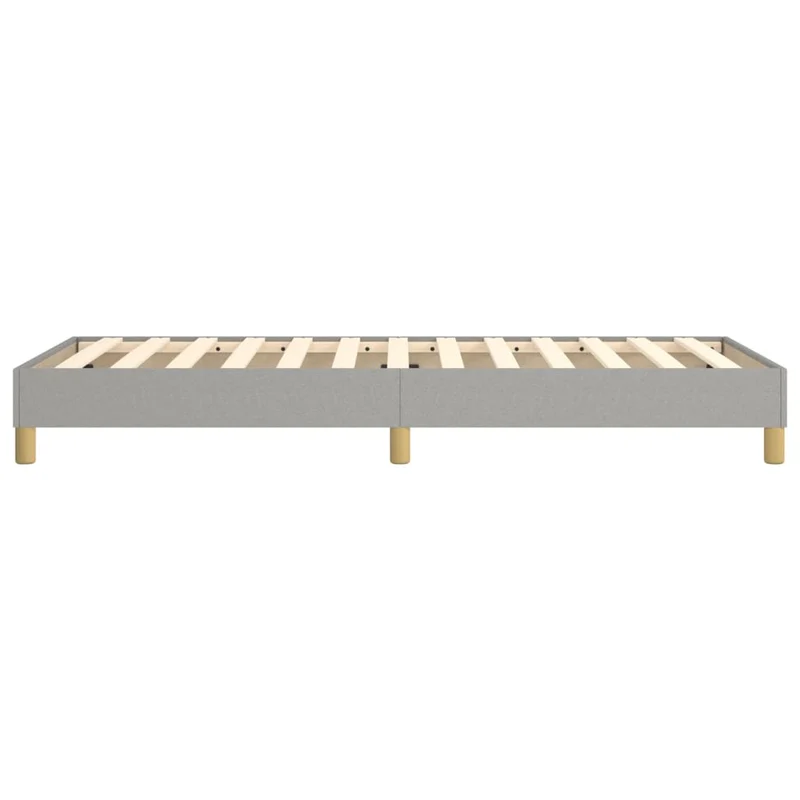 Sommier à lattes sur pieds cadre de lit 90x190 cm tissu gris clair TDL0207162