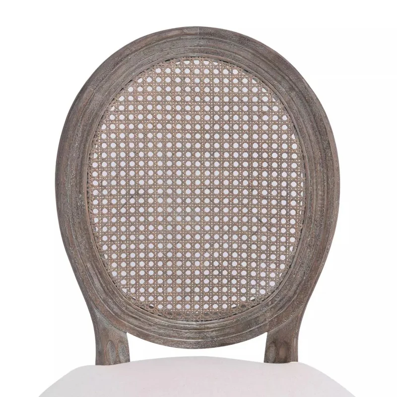 Lot de 4 chaises de salle à manger cuisine design intemporel tissu crème CDS021470