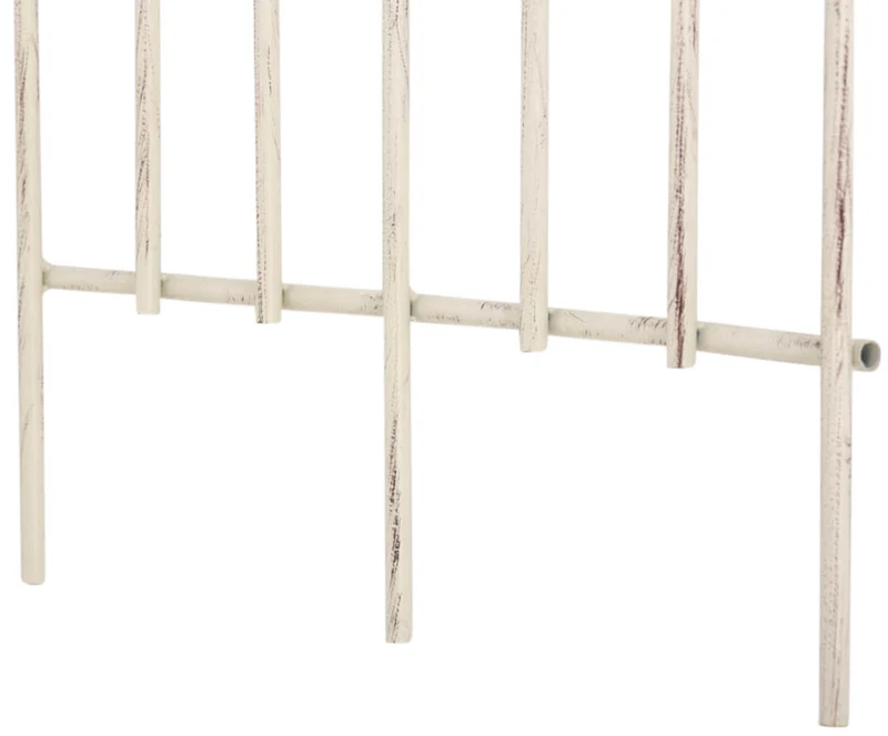 Lot de 2 treillis support pour plantes grimpantes décoration de jardin en métal crème vieilli 10_0003835