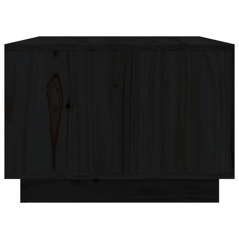 Table basse avec tiroirs design moderne et contemporain 80 x 50 x 35 cm bois massif de pin noir DEC039760