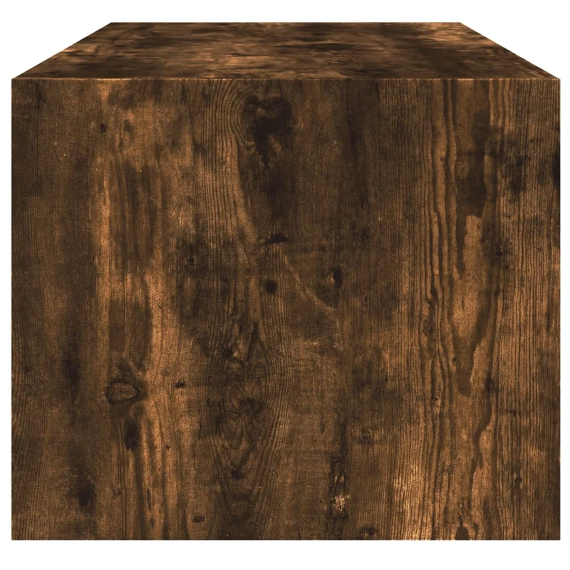 Table basse de salon design moderne avec portes en verre 102 x 50 x 42 cm bois d'ingénierie marron et verre DEC037725