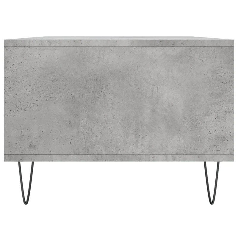 Table basse avec tiroir et 2 compartiments design moderne 90 x 50 x 36,5 cm bois d'ingénierie gris et métal DEC039370