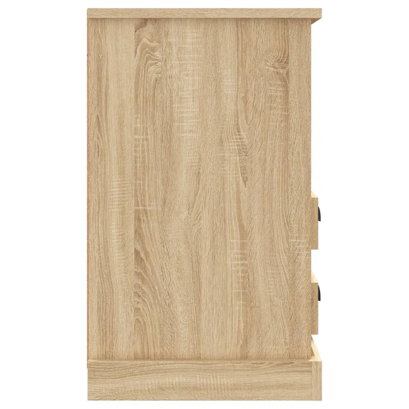 Table de chevet avec tiroirs style rustique 43 x 36 x 60 cm bois d'ingénierie couleur chêne DEC033877