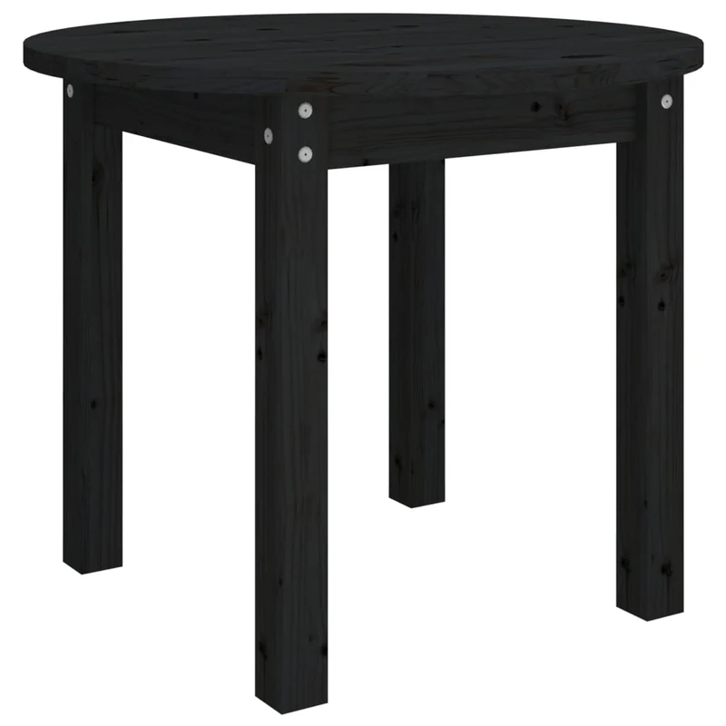 Table d'appoint design simple Ø 55 x 45 cm bois massif de pin noir DEC039901