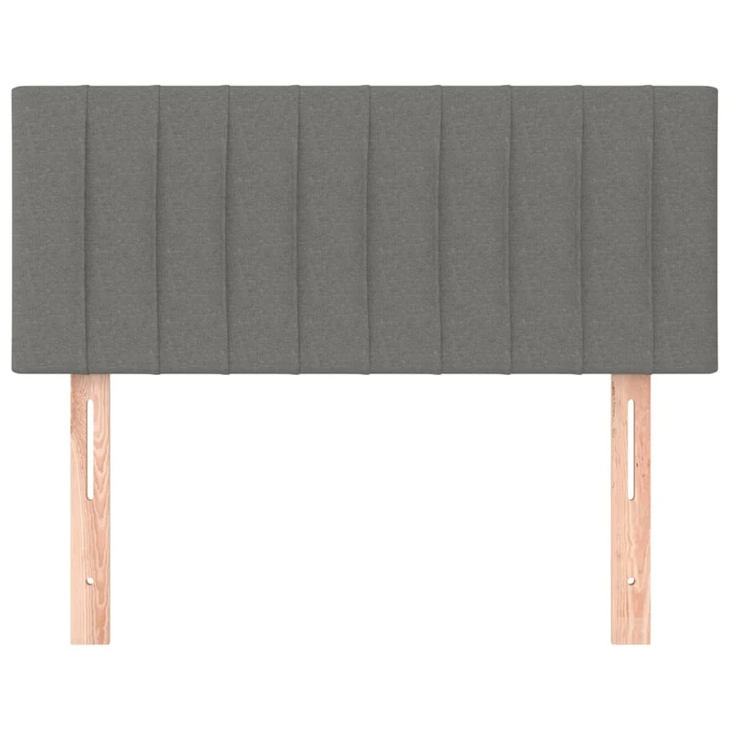 Tête de lit accessoire couchage chambre à coucher meuble 90 x 5 x 78/88 cm tissu gris foncé TDL0203166