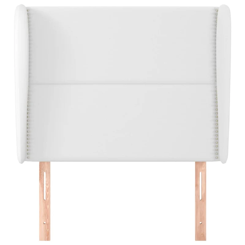 Tête de lit accessoire couchage chambre à coucher meuble avec rebord latéral 103 x 23 x 118/128 cm synthétique blanc TDL0205797