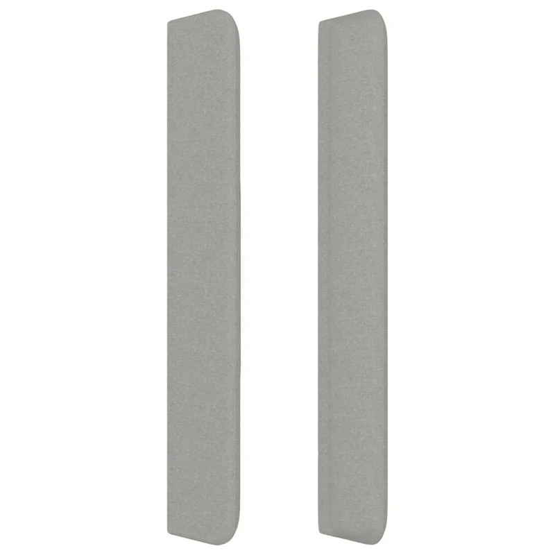Tête de lit accessoire couchage chambre à coucher meuble avec rebord latéral 103 x 16 x 118/128 cm tissu gris clair TDL0205327