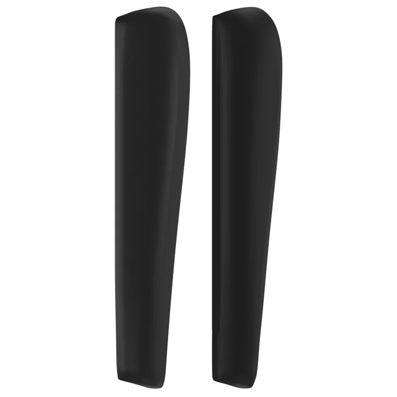 Tête de lit accessoire couchage chambre à coucher meuble avec rebord latéral 103 x 23 x 118/128 cm synthétique noir TDL0204608