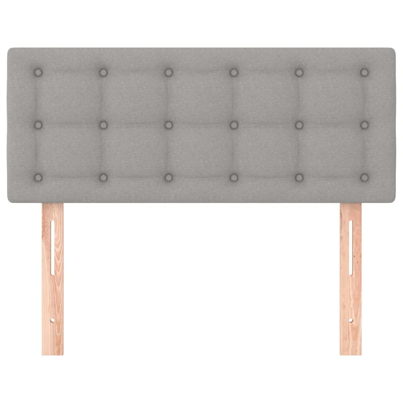 Tête de lit accessoire couchage chambre à coucher meuble 90 x 5 x 78/88 cm tissu gris clair TDL0203205