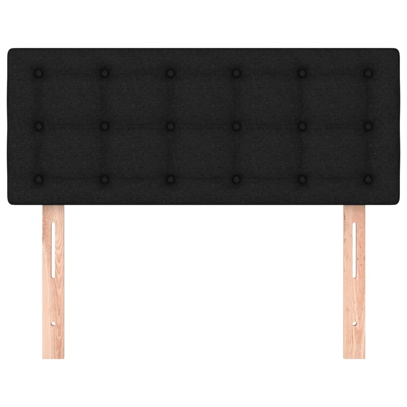 Tête de lit accessoire couchage chambre à coucher meuble 90 x 5 x 78/88 cm tissu noir TDL0202080