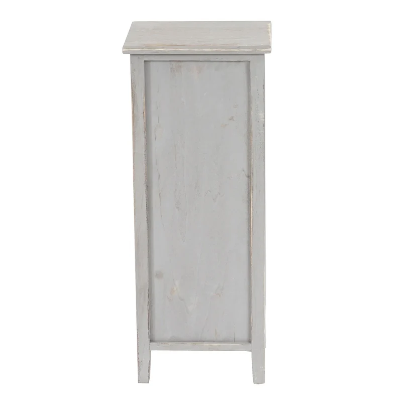 Commode meuble à tiroirs 4 tiroirs 74x30x25 cm aspect vintage gris vintage 04_0006533