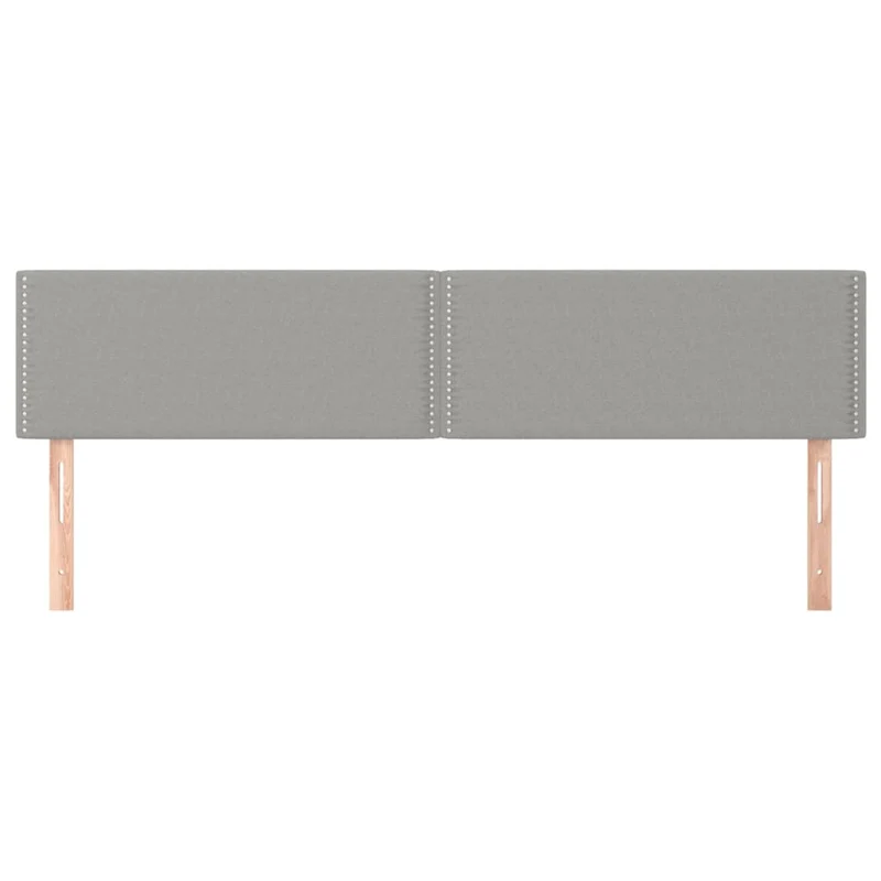 Tête de lit accessoire couchage chambre à coucher meuble en 2 parties 100 x 5 x 78/88 cm tissu gris clair TDL0206454