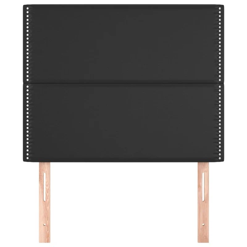 Tête de lit accessoire couchage chambre à coucher meuble en 2 parties 100 x 5 x 78/88 cm synthétique noir TDL0206284