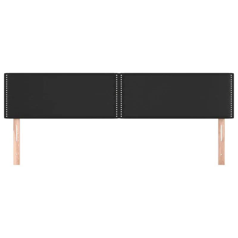 Tête de lit accessoire couchage chambre à coucher meuble en 2 parties 100 x 5 x 78/88 cm synthétique noir TDL0206281