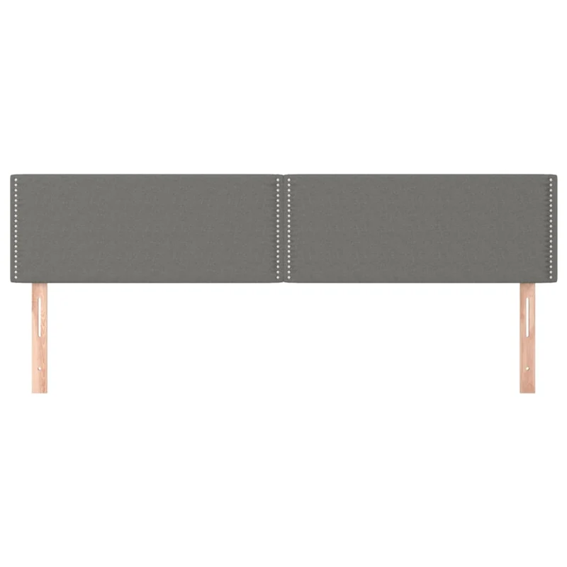 Tête de lit accessoire couchage chambre à coucher meuble en 2 parties 90 x 5 x 78/88 cm tissu gris foncé TDL0206342