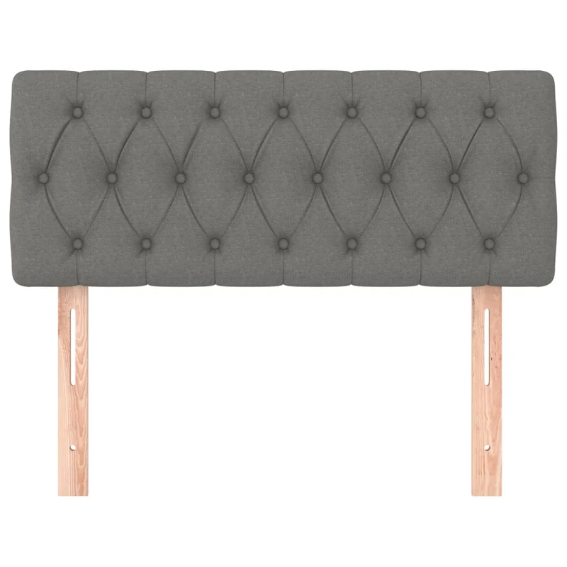 Tête de lit accessoire couchage chambre à coucher meuble 100 x 7 x 78/88 cm tissu gris foncé TDL0203185