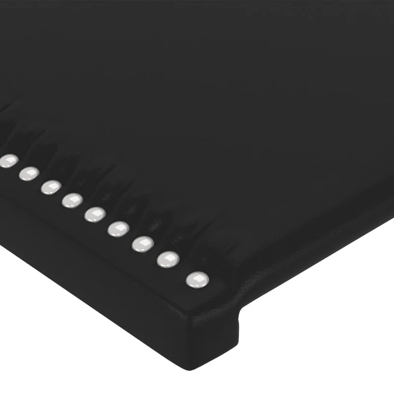 Tête de lit accessoire couchage chambre à coucher meuble avec rebord latéral 103 x 16 x 118/128 cm synthétique noir TDL0204633