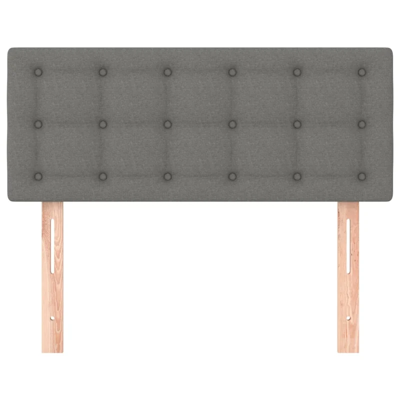 Tête de lit accessoire couchage chambre à coucher meuble 80 x 5 x 78/88 cm tissu gris foncé TDL0203182