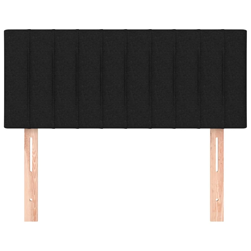 Tête de lit accessoire couchage chambre à coucher meuble 100 x 5 x 78/88 cm tissu noir TDL0202396