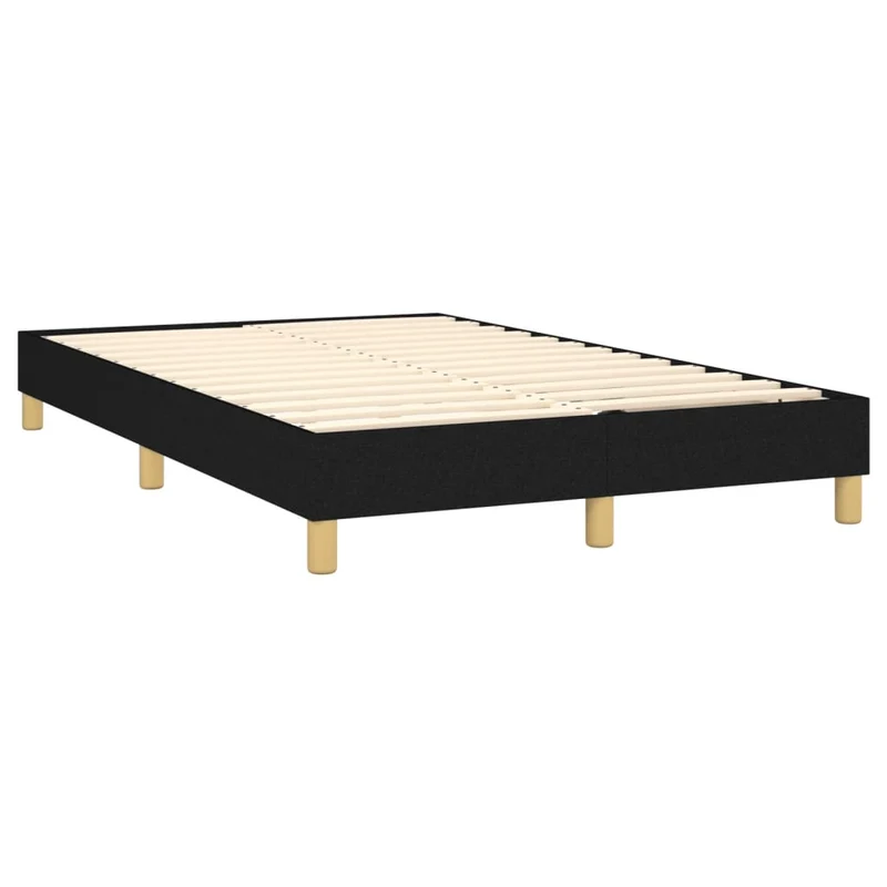 Cadre de lit LED avec sommier tête de lit matelas 120 x 200 cm tissu noir TDL0209296