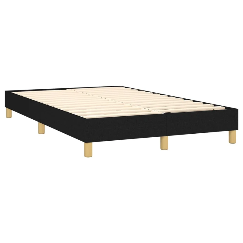 Cadre de lit LED avec sommier tête de lit matelas 120 x 200 cm tissu noir TDL0209283