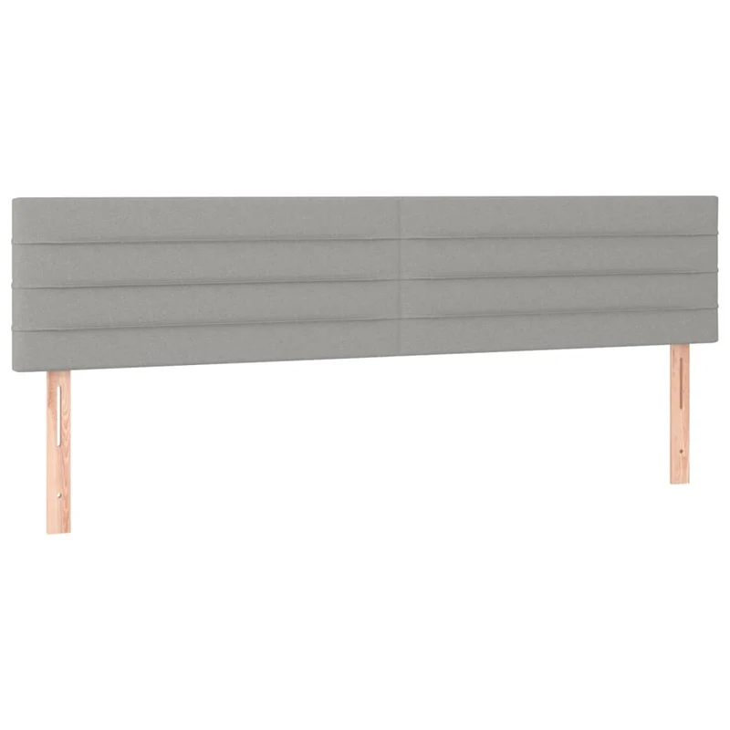 Cadre de lit LED avec sommier tête de lit matelas surmatelas 200x200 cm tissu gris clair TDL0207801