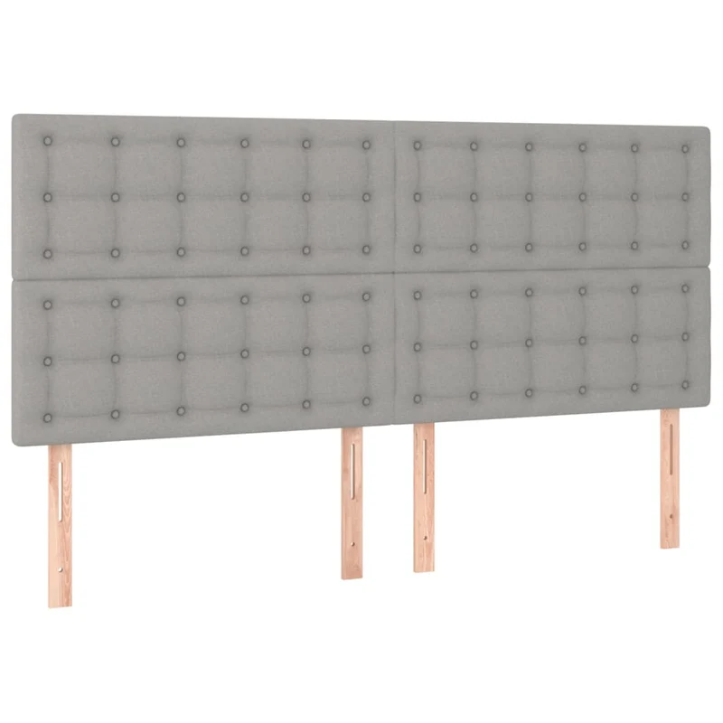 Cadre de lit LED avec sommier tête de lit matelas surmatelas 200x200 cm tissu gris clair TDL0207788