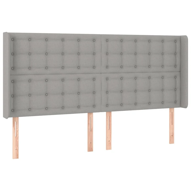 Cadre de lit LED avec sommier tête de lit matelas surmatelas 200x200 cm tissu gris clair TDL0207774