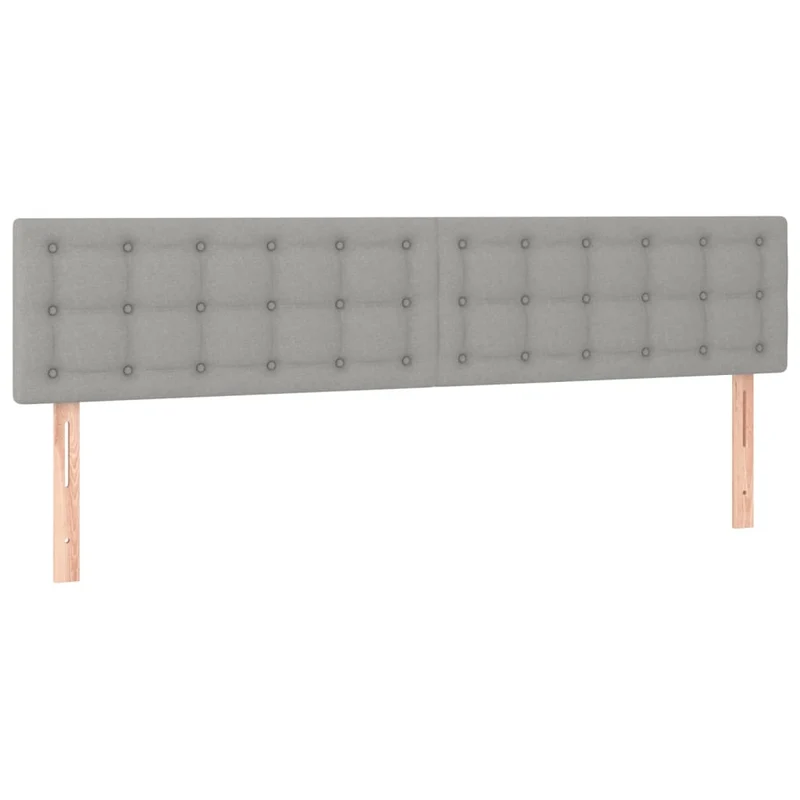 Cadre de lit LED avec sommier tête de lit matelas surmatelas 200x200 cm tissu gris clair TDL0207778