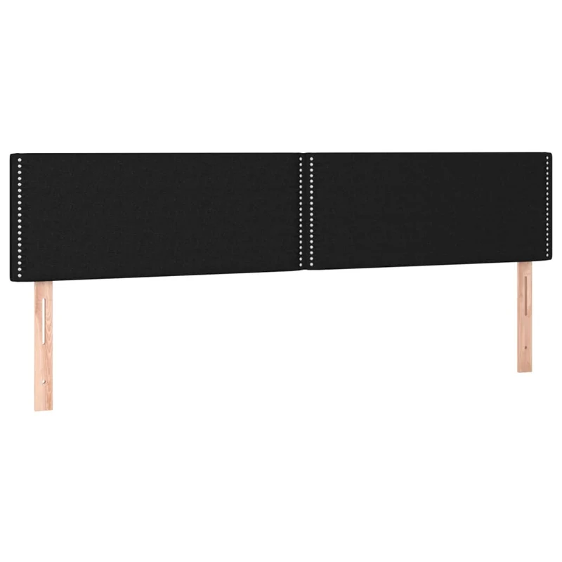 Cadre de lit LED avec sommier tête de lit matelas 180x200 cm tissu noir TDL0209164