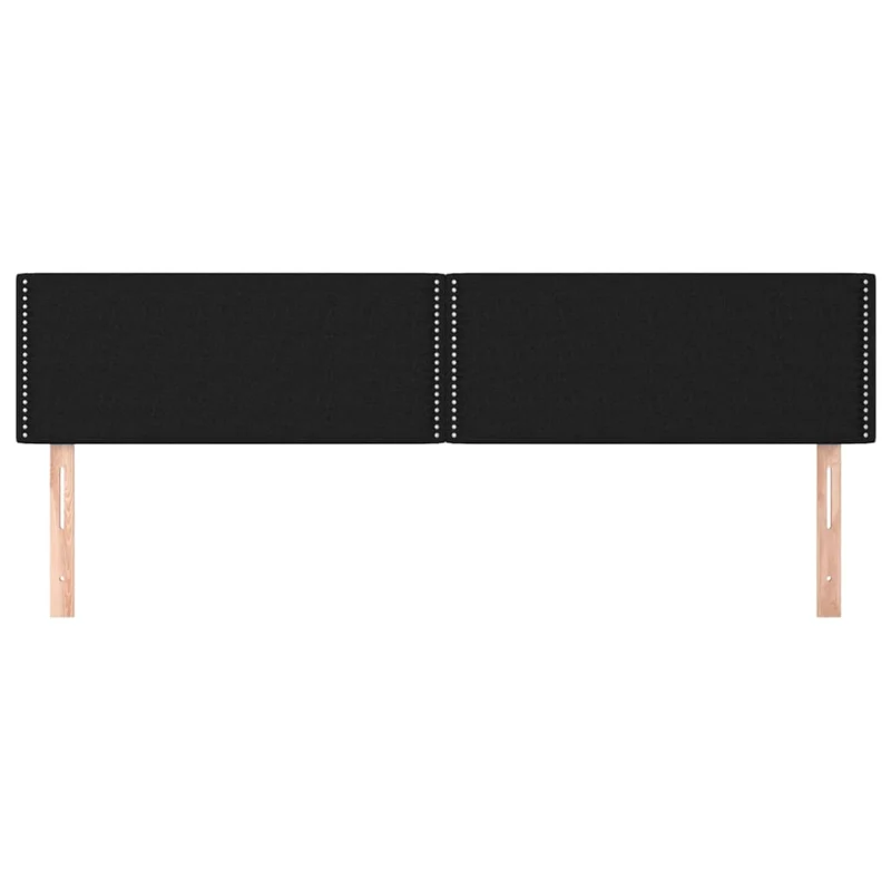 Tête de lit accessoire couchage chambre à coucher meuble en 2 parties 90 x 5 x 78/88 cm tissu noir TDL0206226