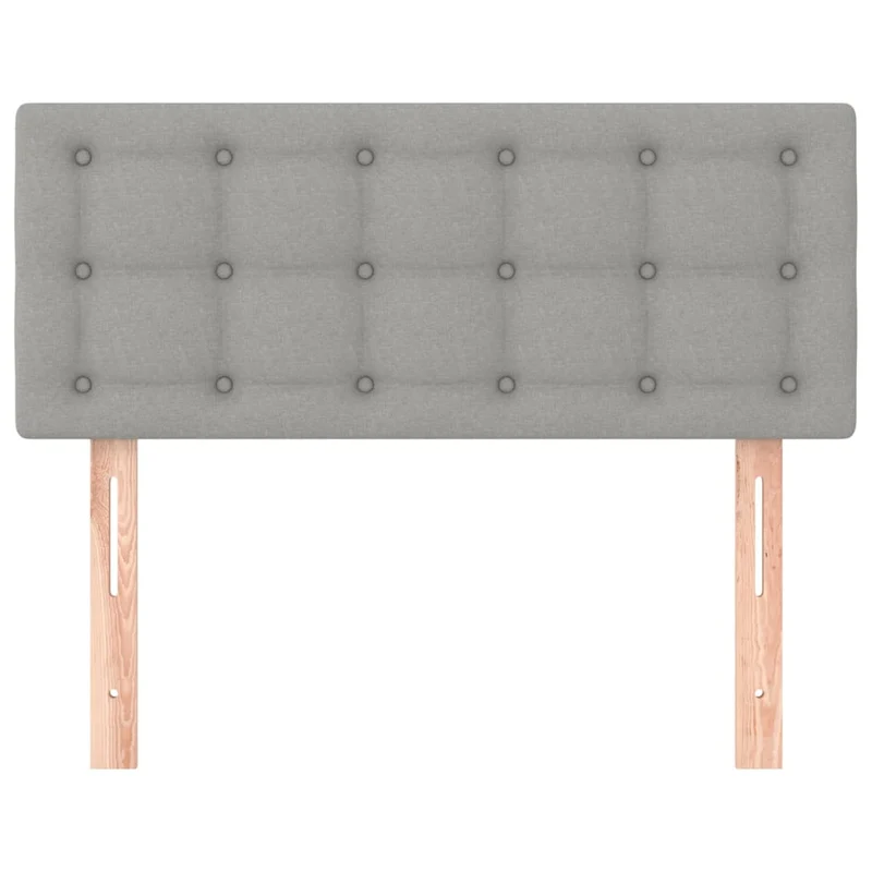 Tête de lit accessoire couchage chambre à coucher meuble 80 x 5 x 78/88 cm tissu gris clair TDL0203220
