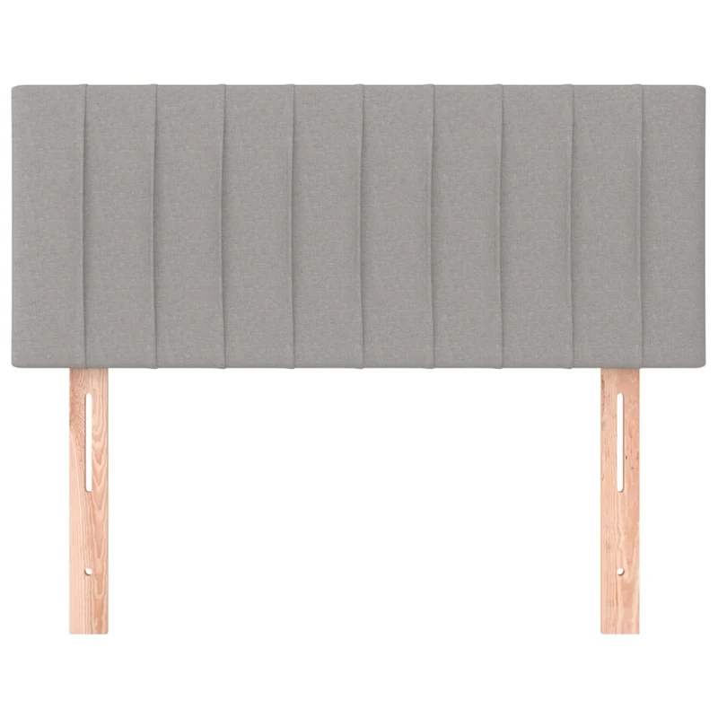Tête de lit accessoire couchage chambre à coucher meuble 90 x 5 x 78/88 cm tissu gris clair TDL0203204