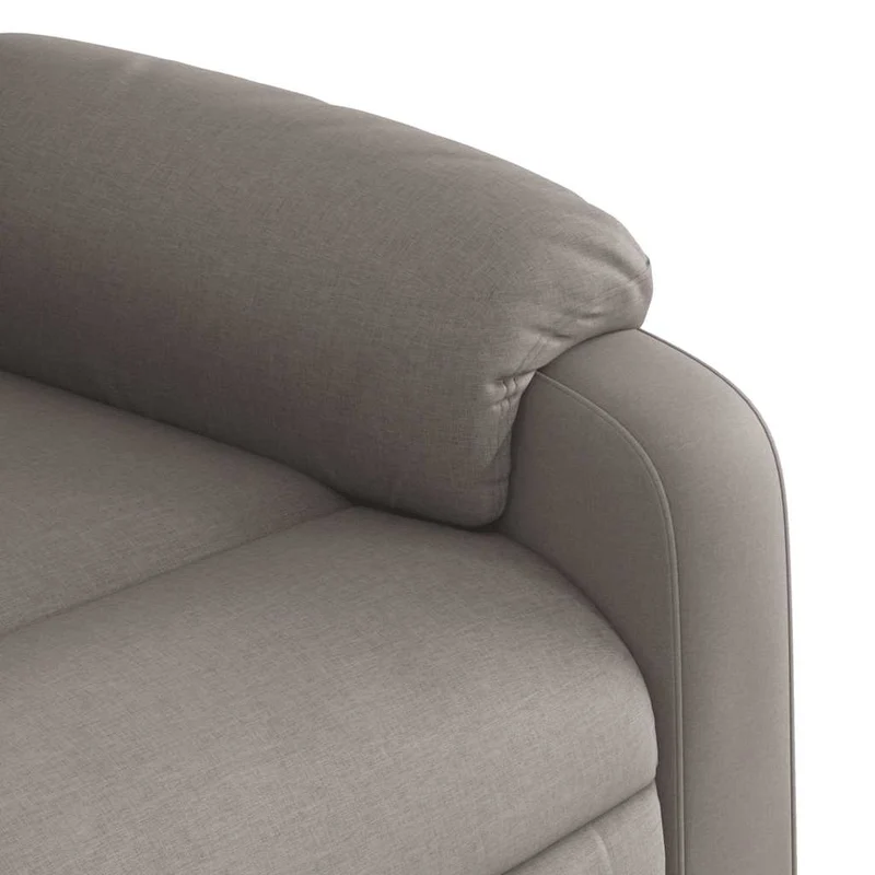 Fauteuil de relaxation TV fonction massage inclinable 6 points de massage en tissu taupe DEC027109