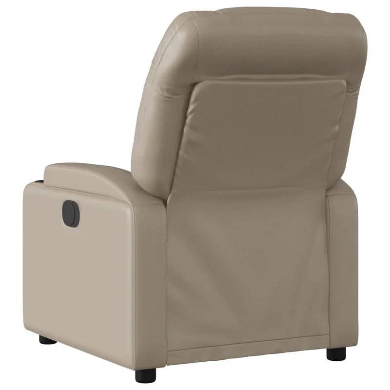 Fauteuil de relaxation TV fonction massage inclinable en PVC couleur cappuccino DEC026883