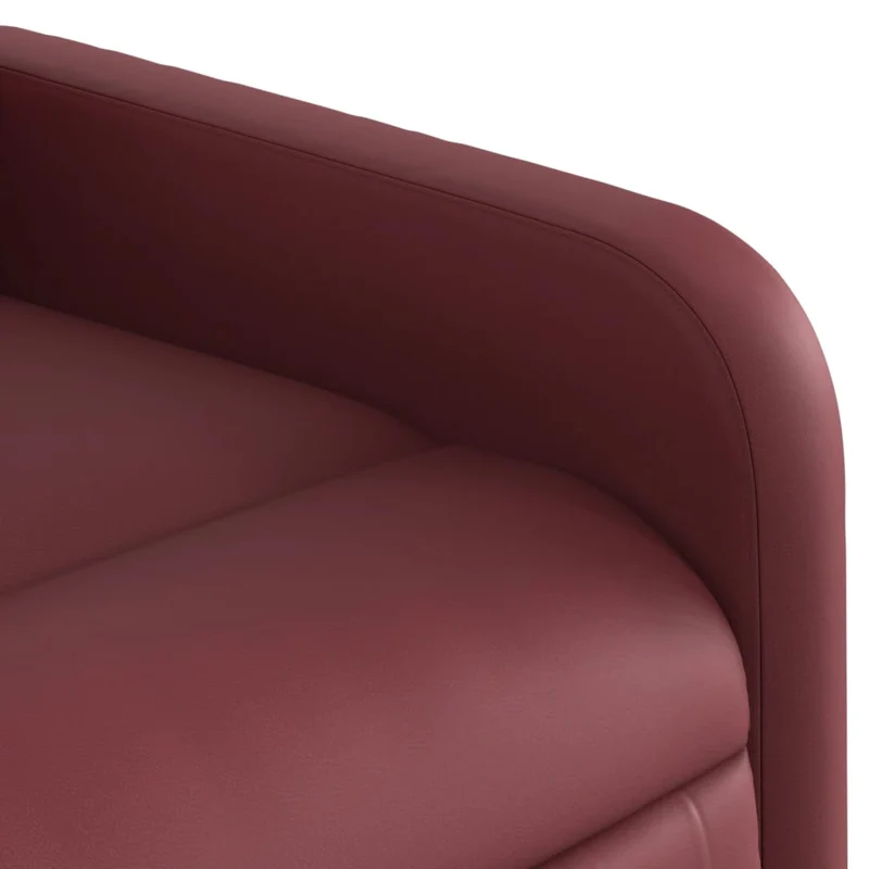 Fauteuil de relaxation TV fonction massage inclinable 6 points de massage en PVC bordeaux rouge DEC027084