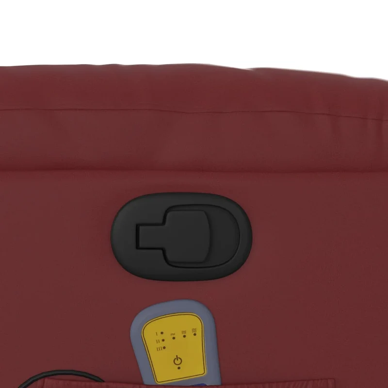 Fauteuil de relaxation TV fonction massage inclinable 6 points de massage en PVC rouge bordeaux DEC027079