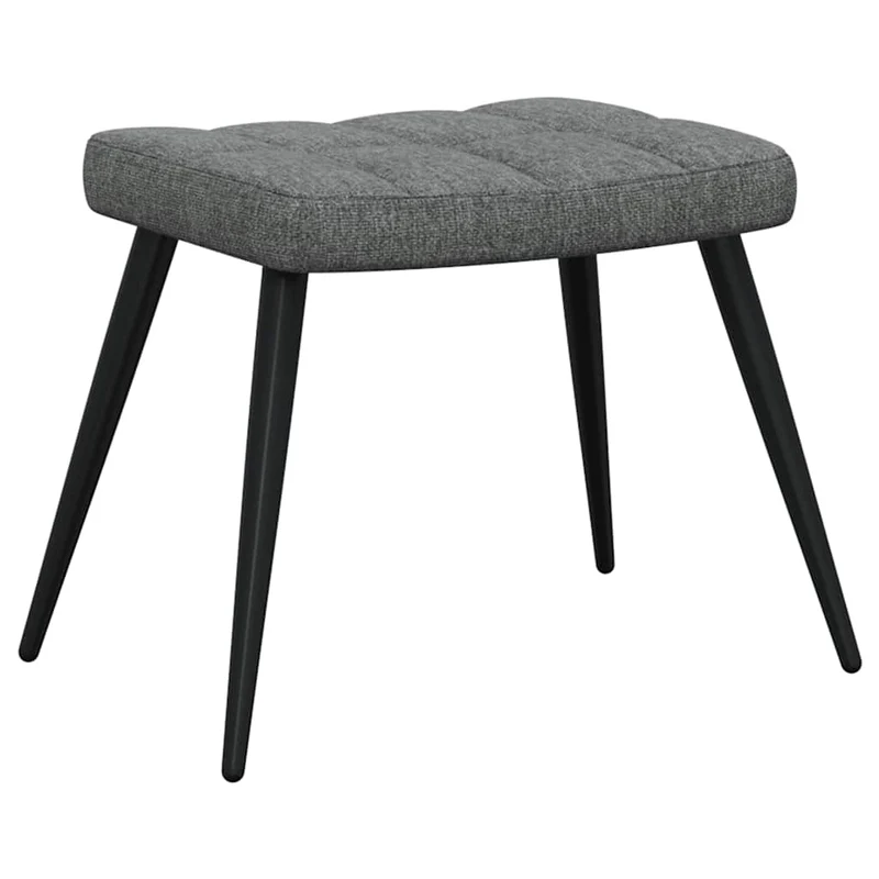 Chaise de canapé design moderne avec repose-pieds en tissu gris foncé DEC026582