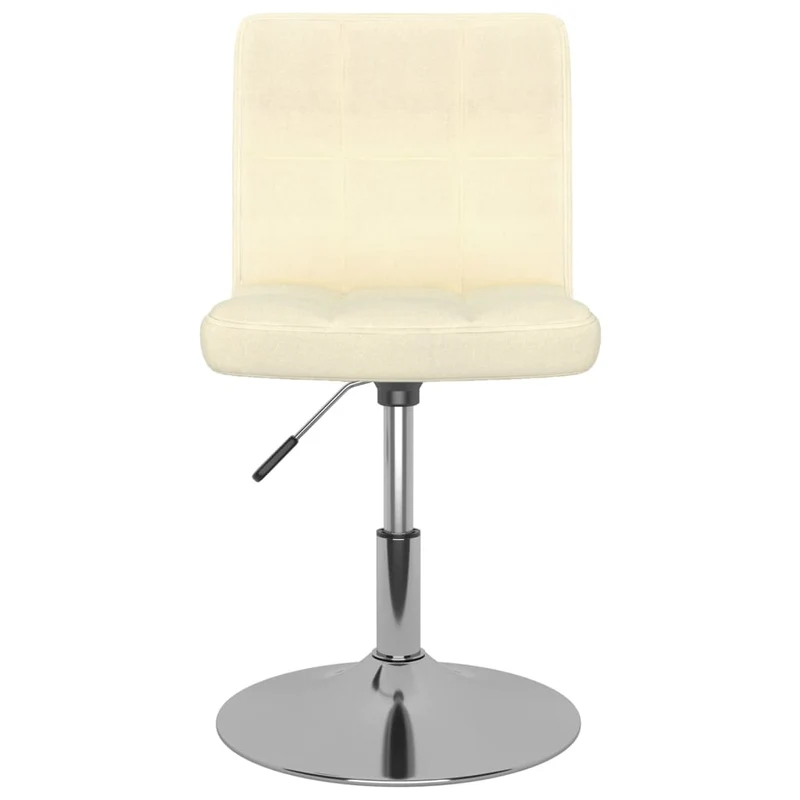 Lot de 2 chaises de salle à manger siège pivotant hauteur réglable en tissu crème DEC025216