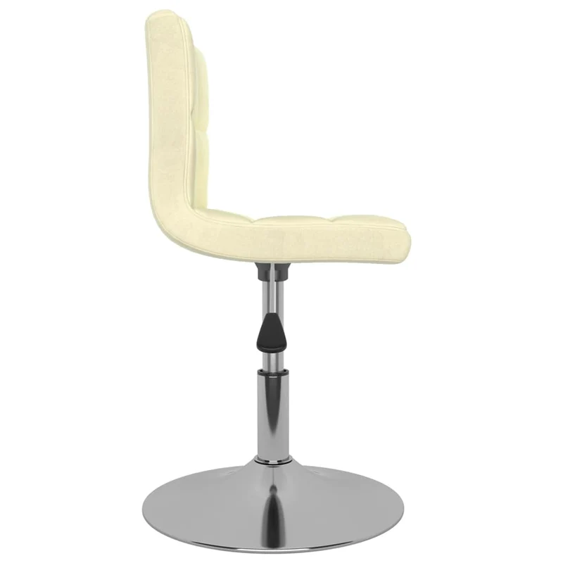 Lot de 2 chaises de salle à manger siège pivotant hauteur réglable en tissu crème DEC025216