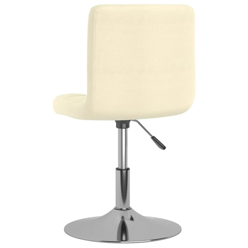 Lot de 2 chaises de salle à manger siège pivotant hauteur réglable en tissu crème DEC025216