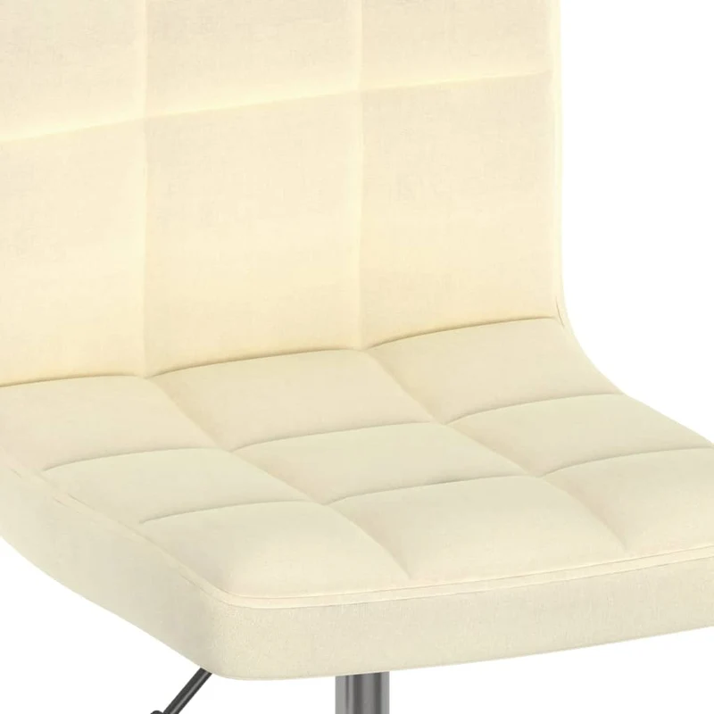 Lot de 2 chaises de salle à manger siège pivotant hauteur réglable en tissu crème DEC025216