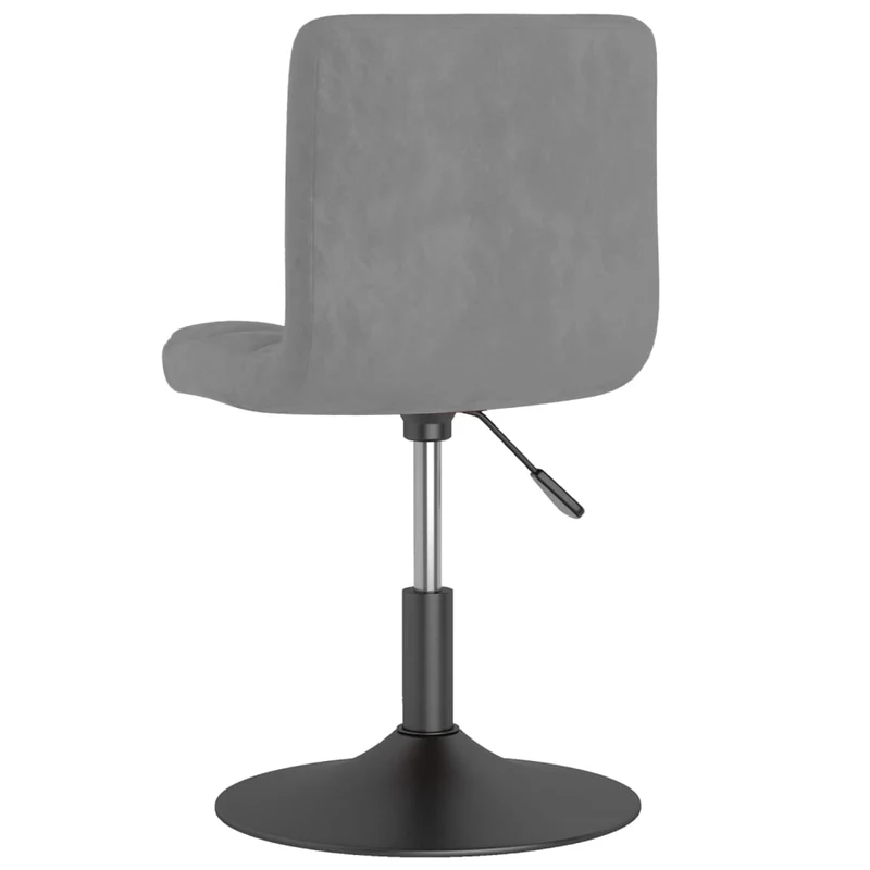 Chaise pivotante de salle à manger x1 hauteur réglable en velours gris clair DEC025082