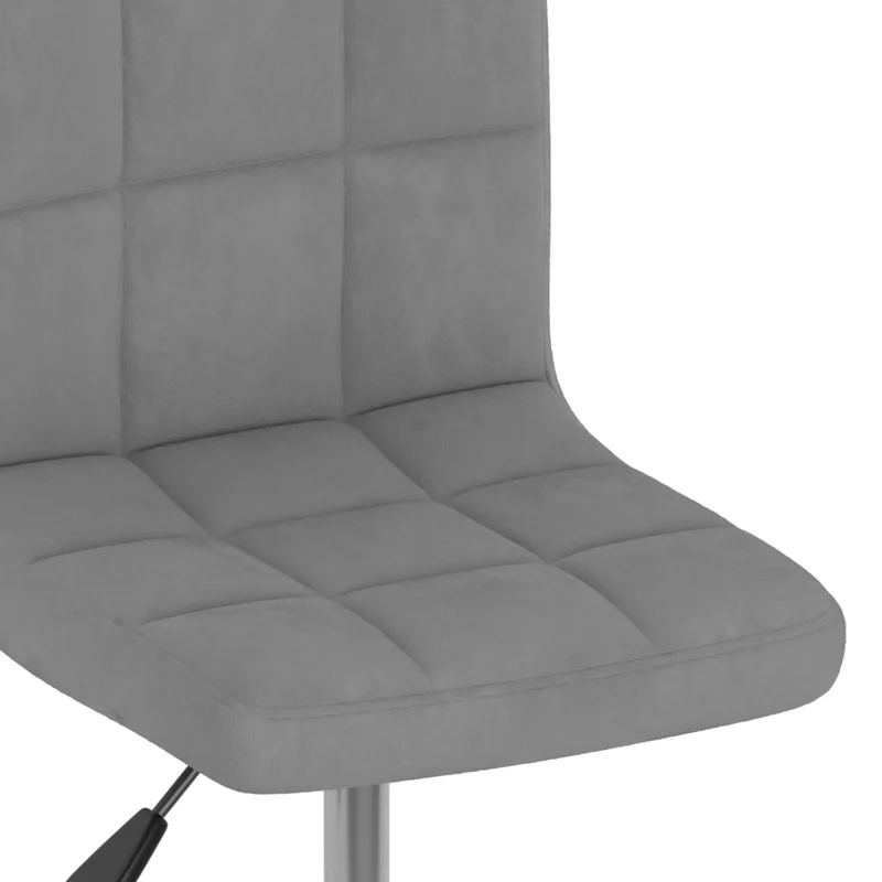 Chaise pivotante de salle à manger x1 hauteur réglable en velours gris clair DEC025082