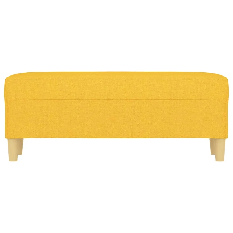 Banquette multifonctionnelle banc d'entrée bout de lit 100 x 35 x 41 cm tissu jaune DEC024675