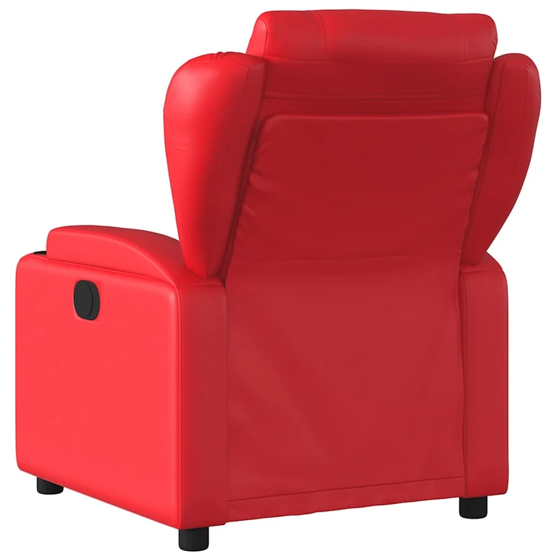 Fauteuil de relaxation TV fonction massage inclinable électrique 6 points de massage en PVC rouge DEC027261