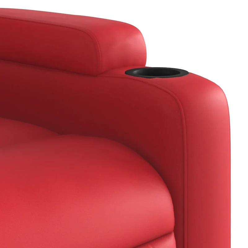 Fauteuil de relaxation TV fonction massage inclinable 6 points de massage en PVC rouge DEC027104