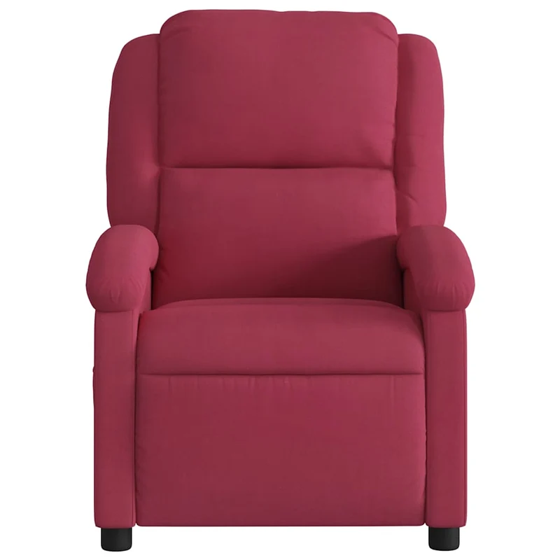 Fauteuil de relaxation TV fonction massage inclinable 6 points de massage en velours rouge bordeaux DEC027099