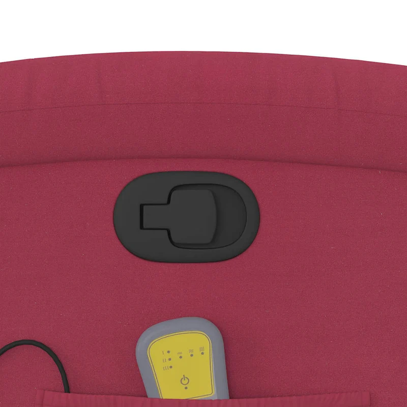 Fauteuil de relaxation TV fonction massage inclinable 6 points de massage en velours rouge bordeaux DEC027099